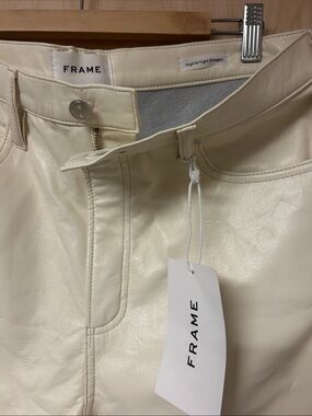 Frame Denim High’N’Tight Straight Leather Pants
